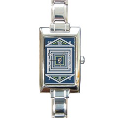 Abstract Pattern Geometric Backgrounds   Rectangle Italian Charm Watch by Eskimos