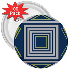 Abstract Pattern Geometric Backgrounds   3  Buttons (100 Pack)  by Eskimos