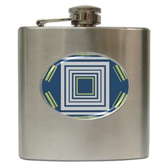 Abstract Pattern Geometric Backgrounds   Hip Flask (6 Oz)