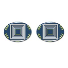 Abstract Pattern Geometric Backgrounds   Cufflinks (oval) by Eskimos