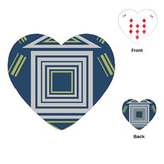 Abstract Pattern Geometric Backgrounds   Playing Cards Single Design (heart) by Eskimos