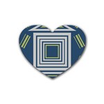 Abstract pattern geometric backgrounds   Rubber Heart Coaster (4 pack) Front