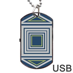 Abstract Pattern Geometric Backgrounds   Dog Tag Usb Flash (two Sides) by Eskimos