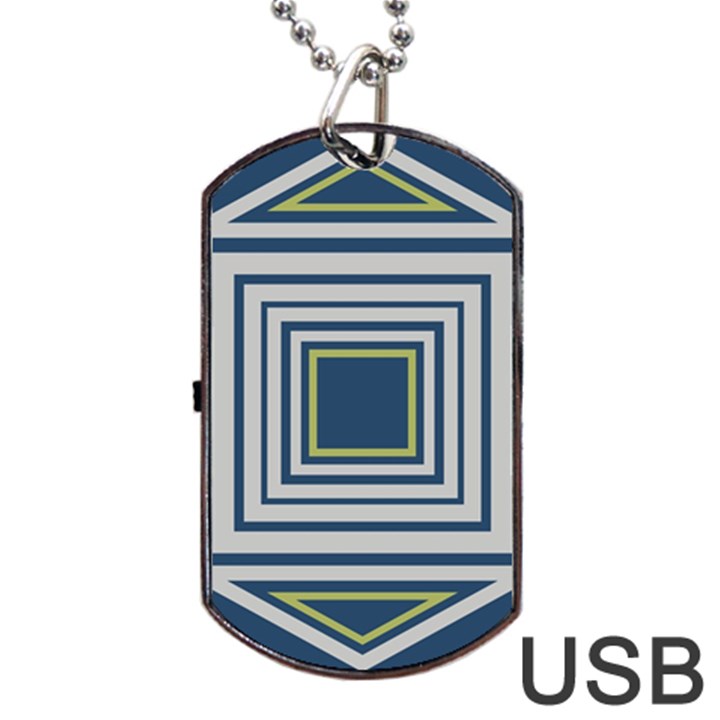 Abstract pattern geometric backgrounds   Dog Tag USB Flash (Two Sides)