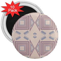 Abstract Pattern Geometric Backgrounds   3  Magnets (10 Pack)  by Eskimos