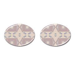 Abstract Pattern Geometric Backgrounds   Cufflinks (oval) by Eskimos