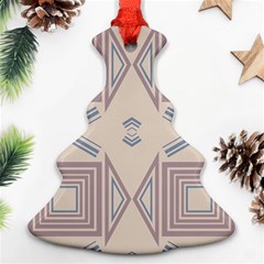 Abstract Pattern Geometric Backgrounds   Christmas Tree Ornament (two Sides) by Eskimos