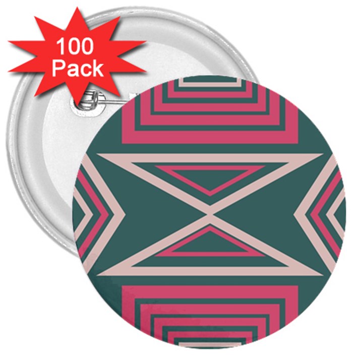 Abstract pattern geometric backgrounds   3  Buttons (100 pack) 