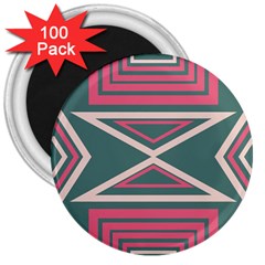 Abstract Pattern Geometric Backgrounds   3  Magnets (100 Pack) by Eskimos