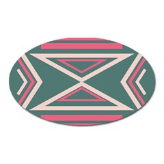 Abstract Pattern Geometric Backgrounds   Oval Magnet by Eskimos