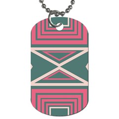 Abstract Pattern Geometric Backgrounds   Dog Tag (one Side) by Eskimos