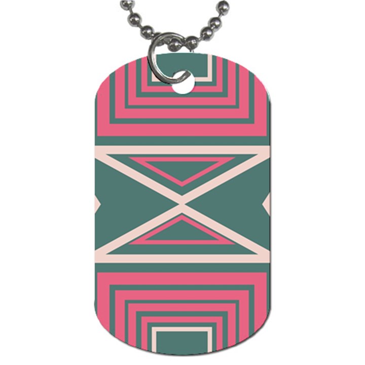 Abstract pattern geometric backgrounds   Dog Tag (Two Sides)