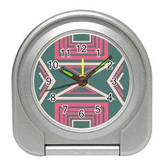 Abstract Pattern Geometric Backgrounds   Travel Alarm Clock by Eskimos