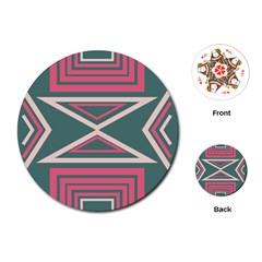 Abstract Pattern Geometric Backgrounds   Playing Cards Single Design (round) by Eskimos