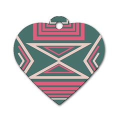 Abstract Pattern Geometric Backgrounds   Dog Tag Heart (one Side) by Eskimos