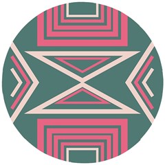 Abstract Pattern Geometric Backgrounds   Wooden Puzzle Round by Eskimos