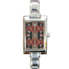 Abstract Pattern Geometric Backgrounds   Rectangle Italian Charm Watch by Eskimos