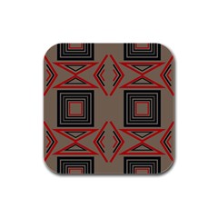 Abstract Pattern Geometric Backgrounds   Rubber Square Coaster (4 Pack) by Eskimos