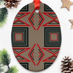 Abstract Pattern Geometric Backgrounds   Oval Ornament (two Sides) by Eskimos