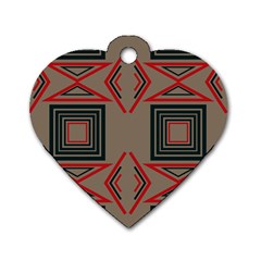 Abstract Pattern Geometric Backgrounds   Dog Tag Heart (two Sides) by Eskimos