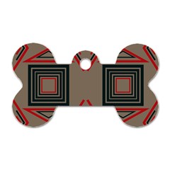 Abstract Pattern Geometric Backgrounds   Dog Tag Bone (one Side) by Eskimos