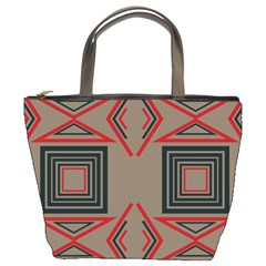 Abstract Pattern Geometric Backgrounds   Bucket Bag by Eskimos