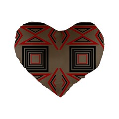 Abstract Pattern Geometric Backgrounds   Standard 16  Premium Heart Shape Cushions