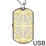 Folk flowers print Floral pattern Ethnic art Dog Tag USB Flash (Two Sides) Front