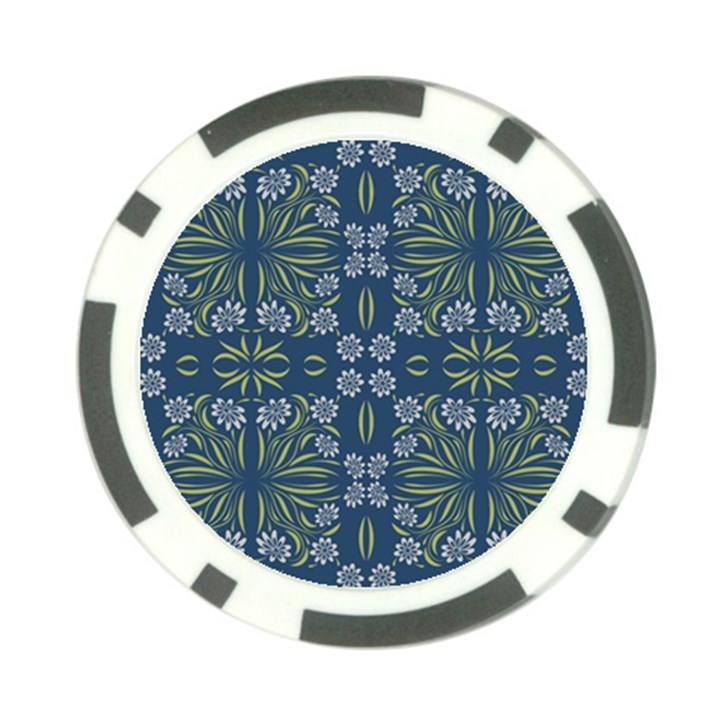 Folk flowers print Floral pattern Ethnic art Poker Chip Card Guard