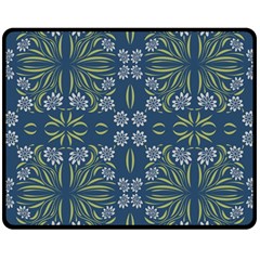 Folk Flowers Print Floral Pattern Ethnic Art Double Sided Fleece Blanket (medium)  by Eskimos