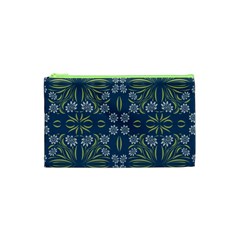 Folk Flowers Print Floral Pattern Ethnic Art Cosmetic Bag (xs) by Eskimos