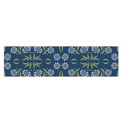 Folk Flowers Print Floral Pattern Ethnic Art Satin Scarf (oblong) by Eskimos