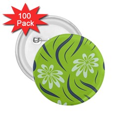 Folk flowers print Floral pattern Ethnic art 2.25  Buttons (100 pack) 