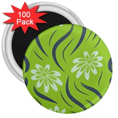 Folk flowers print Floral pattern Ethnic art 3  Magnets (100 pack)