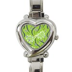 Folk flowers print Floral pattern Ethnic art Heart Italian Charm Watch Front