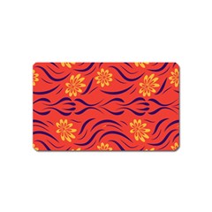 Folk Flowers Print Floral Pattern Ethnic Art Magnet (name Card) by Eskimos