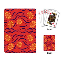 Folk Flowers Print Floral Pattern Ethnic Art Playing Cards Single Design (rectangle) by Eskimos