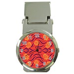 Folk flowers print Floral pattern Ethnic art Money Clip Watches Front