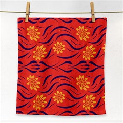 Folk Flowers Print Floral Pattern Ethnic Art Face Towel by Eskimos