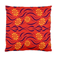 Folk Flowers Print Floral Pattern Ethnic Art Standard Cushion Case (two Sides) by Eskimos