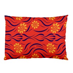 Folk Flowers Print Floral Pattern Ethnic Art Pillow Case (two Sides) by Eskimos