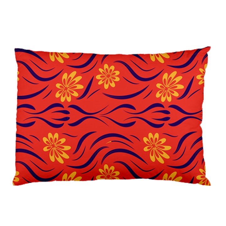 Folk flowers print Floral pattern Ethnic art Pillow Case (Two Sides)