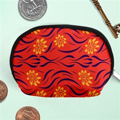 Folk Flowers Print Floral Pattern Ethnic Art Accessory Pouch (medium) by Eskimos