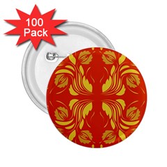 Folk Flowers Print Floral Pattern Ethnic Art 2 25  Buttons (100 Pack)  by Eskimos