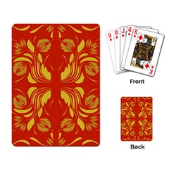 Folk Flowers Print Floral Pattern Ethnic Art Playing Cards Single Design (rectangle) by Eskimos