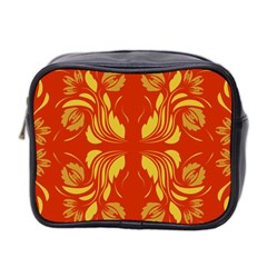 Folk Flowers Print Floral Pattern Ethnic Art Mini Toiletries Bag (two Sides) by Eskimos