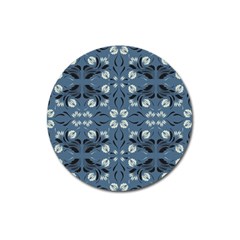 Folk Flowers Print Floral Pattern Ethnic Art Magnet 3  (round) by Eskimos