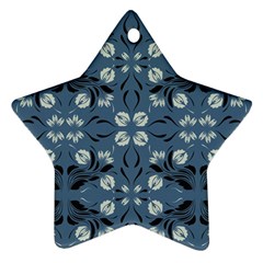 Folk Flowers Print Floral Pattern Ethnic Art Star Ornament (two Sides) by Eskimos