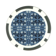 Folk Flowers Print Floral Pattern Ethnic Art Poker Chip Card Guard by Eskimos