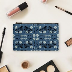 Folk Flowers Print Floral Pattern Ethnic Art Cosmetic Bag (small) by Eskimos